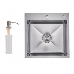 Мийка для кухні інтегрована Handmade H5050H Decor Honeycomb 2,5/0,5 мм LDH5050DEC48365 Lidz