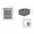 Мийка для кухні інтегрована Handmade H4050 (LDH4050BRU39258) Brushed Steel 3,0/1,0 мм Lidz