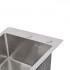 Мийка для кухні інтегрована Handmade H4050 (LDH4050BRU39258) Brushed Steel 3,0/1,0 мм Lidz