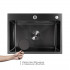 Мийка для кухні інтегрована Handmade H5843B Brushed Black PVD 3,0/1,0 мм LDH5843BRUBLM49443 Lidz Мийка для кухні інтегрована Handmade H5843B Brushed Black PVD 3,0/1,0 мм LDH5843BRUBLM49443 Lidz