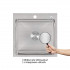 Мийка для кухні інтегрована Handmade H5050 (LDH5050BRU35375) Brushed Steel 3,0/1,0 мм Lidz