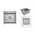Мийка для кухні інтегрована Handmade H5050H Decor Honeycomb 2,5/0,5 мм LDH5050DEC48365 Lidz