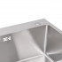 Мийка для кухні з двома чашами інтегрована Handmade H7843 (LDH7843BRU35387) Brushed Steel 3,0/1,0 мм Lidz