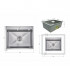 Мийка для кухні інтегрована Handmade H6050H Decor Honeycomb 2,5/0,5 мм LDH6050DEC48370 Lidz