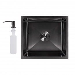 Мийка для кухні інтегрована під стільницю Handmade H4843B Brushed Black PVD 3,0/1,0 мм LDH4843BRUBLM49440 Lidz Мийка для кухні інтегрована під стільницю Handmade H4843B Brushed Black PVD 3,0/1,0 мм LDH4843BRUBLM49440 Lidz