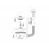 Злив для кухонної мийки автомат 1 1/2″x113 PUFS113-CP