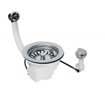 Злив для кухонної мийки-автомат з круглим переливом PUFS113-CP-25 11/2 Злив для кухонної мийки-автомат з круглим переливом PUFS113-CP-25 11/2