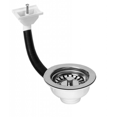 Злив пластиковий для кухонної мийки з сіткою з нержавійки 1 1/2*113 mm FSW50PDR