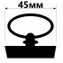 Корок для кухонної мийки з ручкою гумовий 6/4 " 45 мм HC59-45