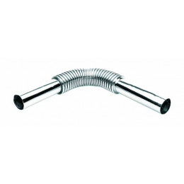 Труба хромована для сифона до умивальника 32х32 мм RS9 гофрована (латунь)