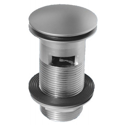 Корок "клік-клак" для умивальника з переливом 5/4" Сатин" CW60-SC