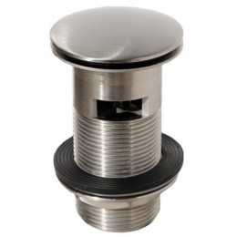 Корок "клік-клак" для умивальника з переливом 5/4" Сталь CW60-SN Корок "клік-клак" для умивальника з переливом 5/4" Сталь CW60-SN