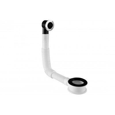 Перелив для умивальника хромований з гофрованою трубкою BANJO-POL2 Перелив для умивальника хромований з гофрованою трубкою BANJO-POL2