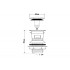 Злив латунний для умивальника з переливом 1 1/4*90*60 DECOR DW60-CB