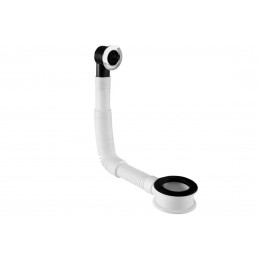 Перелив для умивальника хромований з гофрованою трубкою BANJO-POL2