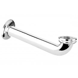 Подовжувач латунний кутовий до сифона для умивальника 1 1/4х32 RS11 з підключенням до пральної машини, хромований