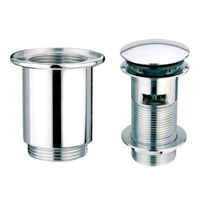 Злив до умивальника "клік-клак" з переливом сатин CW60+GWAL-SC