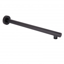 Кронштейн для верхнього душу Trubice, 400 мм, Matt Black округлий QTTRU120BLM45927 Qtap