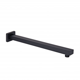 Кронштейн для верхнього душу Trubice, 400 мм, Matt Black прямокутний QTTRU120BLM45929 Qtap