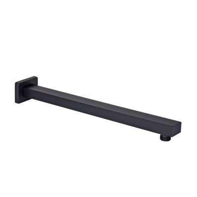 Кронштейн для верхнього душу Trubice, 400 мм, Matt Black прямокутний QTTRU120BLM45929 Qtap