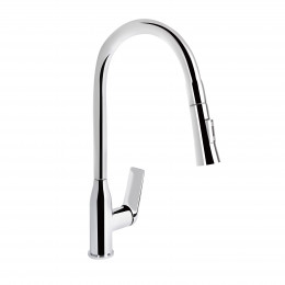 Змішувач для кухні Vlasta New, Chrome (k35) з висувним виливом QTVLA344CRM45646 Qtap