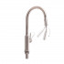 Змішувач для кухні Baruska, Brushed Nickel PVD (k35) з висувним виливом QTBAR9137103UN Qtap
