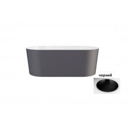 Ванна вільностояча LOVA 160х74 gun metal matt з сифоном клік-клак чорний матовий верхня очистка (зсередини біла глянцева) Ванна вільностояча LOVA 160х74 gun metal matt з сифоном клік-клак чорний матовий верхня очистка (зсередини біла глянцева)