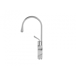 Змішувач для умивальника високий Invena STONE білий/хром BU-03-W02
