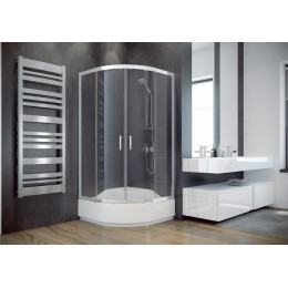 Кабіна півкругла MODERN 80x80x165 універсальна: скло grigio, профіль хромований