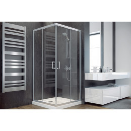 Кабіна квадратна MODERN 90x90x185 скло mrozone / профіль хромований