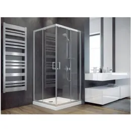 Кабіна квадратна MODERN 90x90x185 скло mrozone / профіль хромований