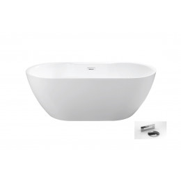 Ванна акрилова NAVIA ретро 140х75 з сифоном клік-клак