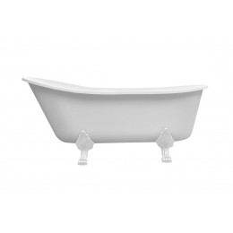 Ванна акрилова OLAYA ретро 160х68 з ногами білими без сифона Ванна акрилова OLAYA ретро 160х68 з ногами білими без сифона