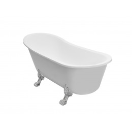 Ванна акрилова OLAYA ретро 160х68 з ногами хром без сифона Ванна акрилова OLAYA ретро 160х68 з ногами хром без сифона