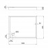 Душовий піддон Tern 301812C, 100x80x12 см, прямокутний, акриловий + ніжки, діаметр зливу 90 мм + сифон з гідрозатвором хром Qtap