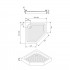 Lidz Душовий піддон DOZORCA SC90x90.LOW, низький, п'ятикутний, акриловий + ніжки, діаметр зливу 50 мм Lidz Душовий піддон DOZORCA SC90x90.LOW, низький, п'ятикутний, акриловий + ніжки, діаметр зливу 50 мм