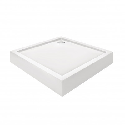 QT Душовий піддон Tern 301112, 100x100x12 см, квадратний, акриловий + ніжки, діаметр зливу 90 мм