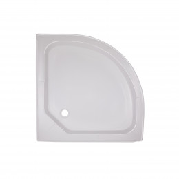 Душовий піддон Kapielka ST80x80x14 низький, напівкруглий, діаметр зливу 52 мм Lidz