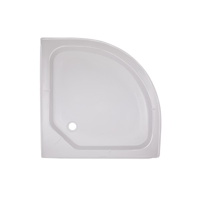 Душовий піддон Kapielka ST80x80x14 низький, напівкруглий, діаметр зливу 52 мм Lidz