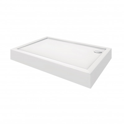 Душовий піддон Tern 3012812, 120x80x12 см, прямокутний, акриловий + ніжки, діаметр зливу 90 мм Qtap