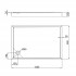 Душовий піддон Tern 3012812, 120x80x12 см, прямокутний, акриловий + ніжки, діаметр зливу 90 мм Qtap