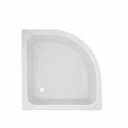 Душовий піддон Kapielka ST90x90x26, середній, напівкруглий, з панеллю, діаметр зливу 52 мм Lidz