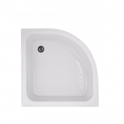 Душовий піддон Kapielka ST80x80x26, середній, напівкруглий, з панеллю, діаметр зливу 52 мм Lidz
