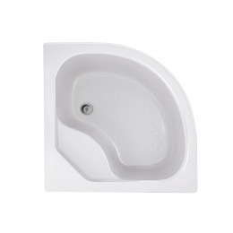 Душовий піддон Kapielka ST90x90x41, високий, напівкруглий, з панеллю, діаметр зливу 52 мм Lidz