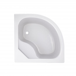 Душовий піддон Kapielka ST80x80x41, високий, напівкруглий, з панеллю, діаметр зливу 52 мм Lidz