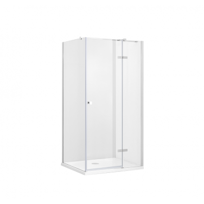 Кабіна квадратна PIXA 90x90x195 права: скло прозоре, профіль хром