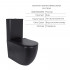 Комплект 2 в 1: підлоговий унітаз Qtap Robin Matt Black QT13226083AMB + набір гігієнічного душу Lidz Aria Black LDARI110BLA43394