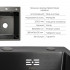 Акційний набір Lidz: мийка H6350BL інтегрована крило зліва Brushed Black PVD 3,0/1,0 мм + Змішувач Aria для кухні з гнучким виливом (k35) Black
