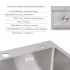 Акційний набір Lidz: мийка H5045 інтегрована Brushed Steel 3,0/1,0 мм + Змішувач Aria для кухні з гнучким виливом (k35) Grey