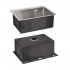 Акційний набір Lidz: мийка H5045 інтегрована Brushed Steel 3,0/1,0 мм + Змішувач Aria для кухні з гнучким виливом (k35) Grey